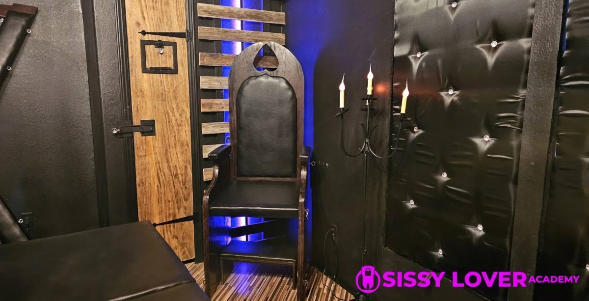 Mistress's private training dungeon for BDSM feminisation and sissy maid discipline