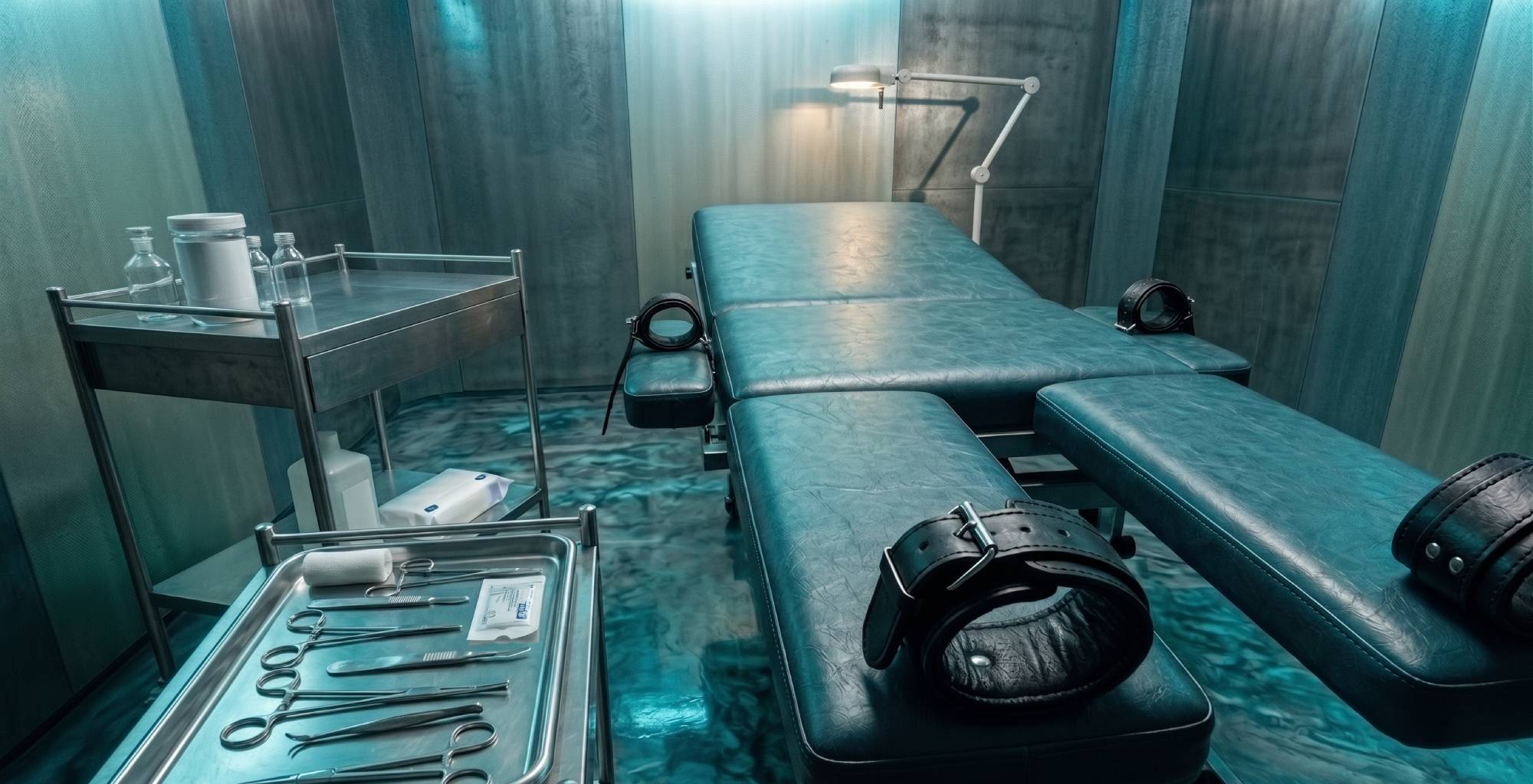 BDSM Medical Room at the Texas Ranch — examination table, clinical equipment